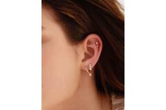  Luna Gaze - Earrings - Silver / 14kt GP - Zirconia